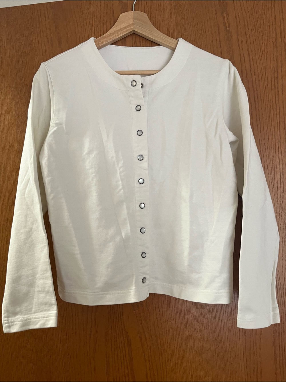 Hanna Andersson Snap-Front White Cardigan Women’s Size Small